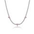 PINK HEARTS CHOKER-SILVER