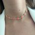 NEON PINK ENAMEL STARS CHOKER