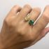 YELLOW PEAR-GREEN STAR RING