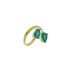 DOUBLE PEAR GREEN RING