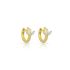 WHITE LOTUS HOOP EARRING