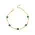 GREEN BAGUETTE CHAIN BRACELET