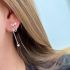 SILVER RAINBOW CHAIN EARRING