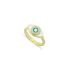 WHITE ENAMEL EYE RING
