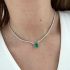GREEN SQUARE TENNIS NECKLACE