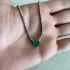 MINI GREEN HEART TENNIS NECKLACE