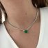 GREEN HEART TENNIS NECKLACE