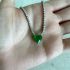 GREEN HEART TENNIS NECKLACE