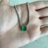 GREEN SQUARE TENNIS NECKLACE
