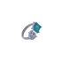 WHITE PEAR-BLUE SQUARE RING