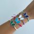 LAPIS BUTTERFLY THREAD BRACELET-SILVER