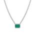RECTANGLE EMERALD TENNIS NECKLACE