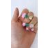 GREEN HEART-WHITE SQUARE  RING