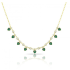 DANGLING HEARTS NECKLACE-GREEN