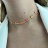NEON PINK AND ORANGE ENAMEL STARS CHOKER