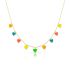 DANGLING ENAMEL HEARTS CHOKER
