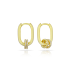U SHAPE HOOP EARRING WITH CIRCLES