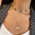 MULTI EMERALD HEARTS CHOKER