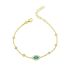 TINY BLUE ENAMEL EYE BRACELET