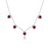 DANGLING RUBY HEARTS NECKLACE
