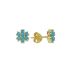 TURQUOISE FLOWER STUD EARRING