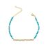 AQUA BLUE BEADED ANKLET