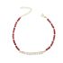 MAROON BEADED ANKLET