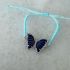 LAPIS BUTTERFLY THREAD BRACELET-SILVER