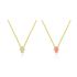 TINY DOUBLE FACE HAMSA NECKLACE-PINK