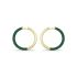 LARGE GREEN HOOP EARRING