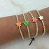 NEON PINK ENAMEL STAR BRACELET