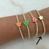 WHITE ENAMEL STAR BRACELET