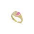 PINKY ENAMEL HEART RING