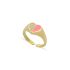 PINKY ENAMEL HEART RING