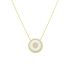 WHITE ENAMEL EYE NECKLACE