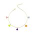 DANGLING ENAMEL HEARTS ANKLET
