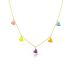 DANGLING ENAMEL HEARTS NECKLACE