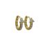 WHITE FLOWER HUGGIE EARRRING