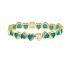 TURQUOISE STRETCHY HEART BRACELET