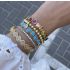 TURQUOISE STRETCHY HEART BRACELET